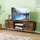 Ufurniture TV Cabinet 140cm Entertainment Unit Wooden Media Console Table Walnut