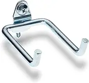 DuraHook Double Rod Pegboard Hooks for Wall and Garage Organization- 80 Degree Bend, 2 3/4 Inch, Pack of 10