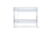 Divano Zinnia Single Bunk Bed Frame Solid Rubber Timber Wood Loft Furniture - White
