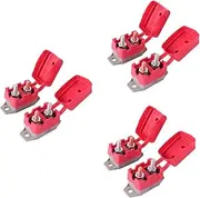 ULTECHNOVO 6 Pcs Automatic Reset for Open Circuit Vehicle Reset Circuit Breaker Auto Automatic Reset Circuit Breaker Car Circuit Breaker for Boat Bolt Double Head Red Plastic