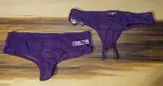 NWT 2 VICTORIA'S SECRET PANTIES - CROTCHLESS THONG & CUT OUT BACK CHEEKY - SMALL