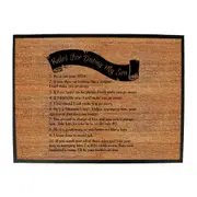 Rules For Dating My Son - Funny Novelty Doormat Man Cave Floor mat