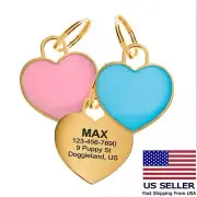 Custom Heart Cute Pet Tag Puppies Personalized Tag for collar Engraved Dog ID