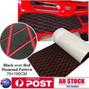 Teak Marine Boat Flooring Black & Red Diamond Carpet EVA Foam Yacht Decking Pad