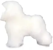 KissGrooming Bichon Frise Coat For Model Dog Mannequin [White] Dog Pet Grooming