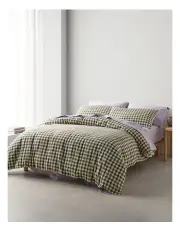 [Vue] Marley Cotton Seersucker Quilt Cover Set in Moss