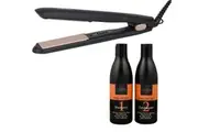 Cabello Silk Smooth Styler (Black) + Shampoo & Conditioner 'Keep Me Hot' - Combo