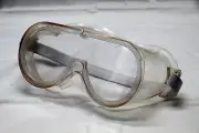 Full Sealed Safety Goggles Over Glasses Anti Fog Clear Lens Lab Eye Protective