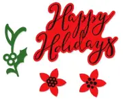 Sizzix Framelits Happy Holidays #662923 Retail $7.99 4pk/2 stamps by Jen Long
