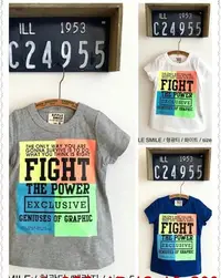 在飛比找Yahoo!奇摩拍賣優惠-♥【BC5104】"正韓"男童裝FIGHT螢光短袖T恤 3色