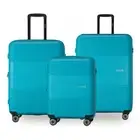 3pc Tosca Orion Portable Travel Suitcase Luggage Case Carry Bag Set Teal