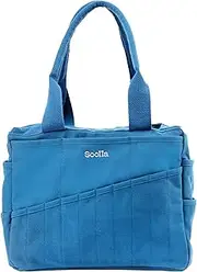 Studio Bag: Art Supply Storage Organizer & Pottery Tool Bag, Washable Craft Tote, Knitting Yarn Bag, Crochet Project Bag, 30 Pockets, 15+ Canvas Colors, Artist Bag for Adults (Blueberry Bliss)