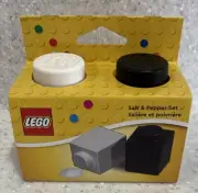 New! LEGO Salt & Pepper Shakers~NIP~#850705 Black & White Blocks~NIP