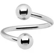 TINY 18G 5/16" STEEL SPIRAL EAR TRAGUS DAITH RING TWIST HELIX ROOK Cartilage Lip