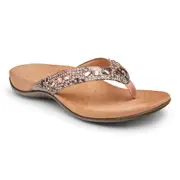 Vionic Lucia Toe Post Sandal - Camelia Snake