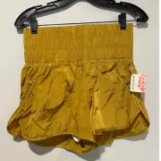 NWT FP Movement Way Home Running Short w/ Built-In Briefs Honey Mallow Women's M