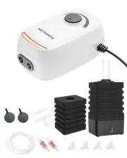 3W Super-Powerful & Quiet Aquarium Air Pump with Full Accessories, Aquarium B...