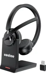 Wireless Headset, Bluetooth Headset with AI Noise Cancelling Microphone & Charge