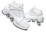 Multifunctional Roller Skates Shoes For Adult Children's Skating Shoes White EU36