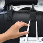 2Pcs Carbon Fiber Car Back Seat Headrest Hook Storage Hooks Holder Accessories