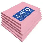4 x 6" Pink Rubber Carving Blocks, 6 Pack Soft Linoleum Blocks for Printmakin...