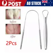 Tongue Tounge Cleaner Scraper Dental Care Oral Hygiene Mouth Kit Stainless Stee