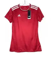 Adidas Condivo 18 Short Sleeve Soccer Top Women's Small Red White Climalite