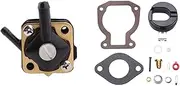 MCFPGFVKNA 1 Pcs Fuel Pump 1 Set Carburetor Repair Kit with Fit for Float 4-15 PS Fit for Johnson Fit for Evinrude 6-15Hp Fit for Motor Carburetor Parts
