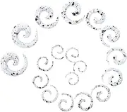 [DERALA] 9Pairs/18Pcs 14G-00G Ear Gauges Expander Set Ear Stretching Kit Spiral Taper Horseshoes Tapers Moon Acrylic Plugs Gauges for Ears Piercing Jewelry Men Women