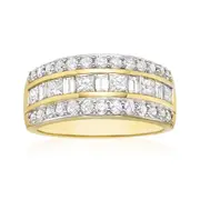 18ct Yellow Gold Princess Cut with 1.50 Carat tw of Diamonds Ring