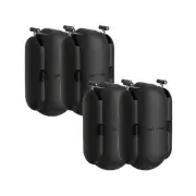 4-Pack Curtain Combo Black U Rail 2