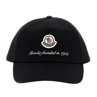 在飛比找momo購物網優惠-【MONCLER】春夏新款 品牌 LOGO 棒球帽-黑色(O