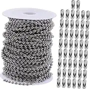 COHEALI Diy Metal Bead Extension Chain Ball Chain Connectors for Jewelry Making Ceiling Fan Pull