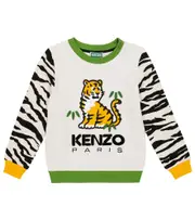 [Kenzo Kids] Kenzo Kids Printed cotton sweatshirt Y 14 beige
