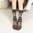 Lattice For Female Women Socks Rabbit Socks Female Hosiery Middle Tube Socks