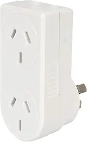 [MaxEm Power] 2 Socket Vert Hand Side Double Adaptor