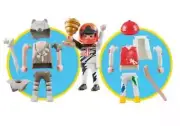 NEW! PLAYMOBIL 9854 3 IN 1 Painter/Racer/Caveman Figure FACTORY SEALED!