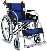 Aluminum Alloy Folding Wheelchair Manual Folding Wheelchair Ultra-Light Elderly Portable Travel Disabled Elderly Trolley Scooter