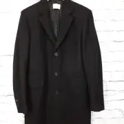 Sandro Paris Apollo Wool Cashmere Blend Coat Mens Fits Small Black NEW