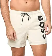 [BOSS] Men's Standard Octopus Swim Trunk, Cashew, Small