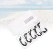 50pcs Long Wide Crank Fish Hook Sharpened Fish Hooks