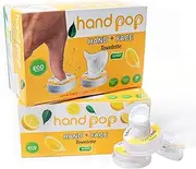 Hand Pop Lemon Scented Wipes - 24 Pack of Travel Size Wet Towelettes, Alcohol-Free, Wipes for Skin Hydration, Convenient, Eco-Friendly, Refreshing, Fits in Gym Bag, Purse, Pocket, or Luggage