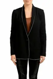 Just Cavalli Black One Button Women's Blazer US S IT 40