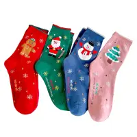在飛比找momo購物網優惠-【小麥購物】聖誕節襪子(聖誕禮物 交換禮物 聖誕襪 長襪 襪