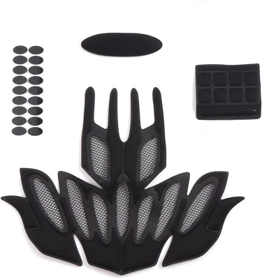 Helmet Inner Padding Net Foam Pads Kits Sealed Sponge Protective Lining Black