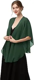 [Hotshawl] Womens Chiffon Shawls and Wraps Wedding Party Sheer Shawl Scarf for Evening Dresses Accessories Cover Up