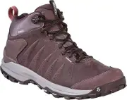 Brand New Oboz Sypes Mid Leather B Dry Hiking Shoe Women's Peppercorn US 7