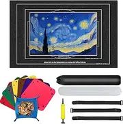 Spardar Jigsaw Puzzle Roll Up Mat, 3000/2000/1500/1000 Pieces Jigsaw Puzzle Mat, Rolls Up for Easy Storage, Comes with 8 Sorting Trays, Felt Mat Set for Kids, Adults and Seniors