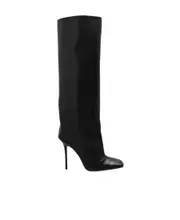 The Attico Sienna Square-Toe Slip-On Boots 37 Black