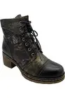L'Artiste by Spring Step Leather Lace-Up Boots Fallinluv Black Multi
